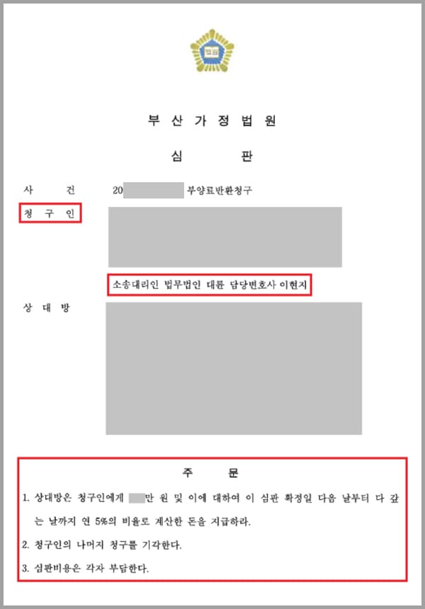 의뢰인의 아버지는 고령의 나이로 은행, 병원 등의 사무 처리에 어려움이 있어 첫째아들인 의뢰인의 형에게 부양비와 병원비 등의 지출을 위임하며 금원을 위탁하고 의뢰인을 성년후견인으로 지정하였습니다. 하지만 의뢰인의 형은 부양을 전혀 하지 않고 병원비도 결제하지 않는 등 사건 위임계약을 제대로 이행하지 않았는데요. 이에 재차 부양의무이행을 청구하였지만 형은 알아서 하라며 병원비 부담을 거부하였습니다. 따라서 의뢰인이 부양료와 병원비 대부분을 부담하게 되었고 더는 이를 묵인할 수 없었던 의뢰인은 법무법인 대륜을 찾게 되었습니다.