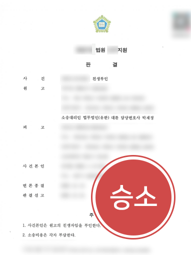 해결사례판결문 친생부인의소ㅣ"당신 아이"라고 주장하는 베트남 아내, 친생부인 이끈 사례